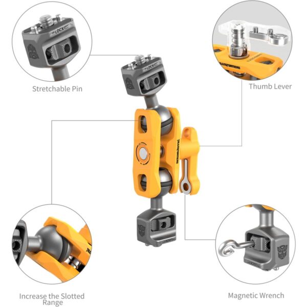 SmallRig 5522 Magic Arm Support w/ Dual Ball Heads 1/4”-2...