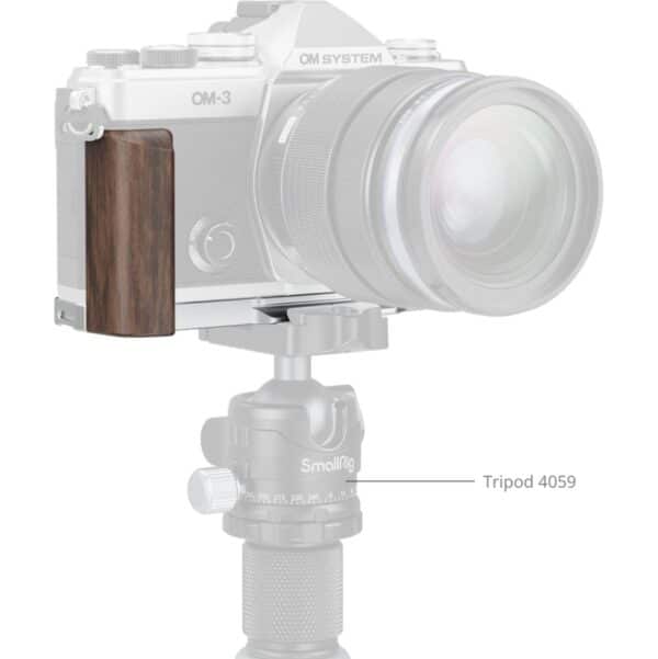 SmallRig 5563 L-Shaped Mount Plate w/ Wooden Handle For O...