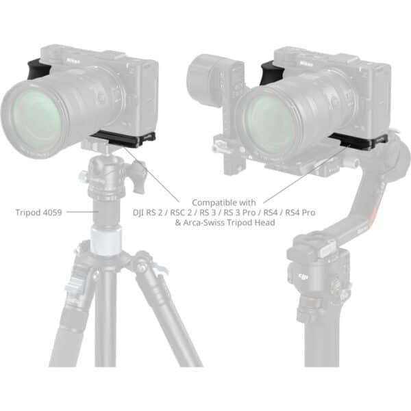 SmallRig 5466 L-Shaped Mount Plate w/ Silicone Handle For...