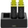 Telesin Oplader voor 3 batterijen + 2x accu GoPro 9/10/11/12