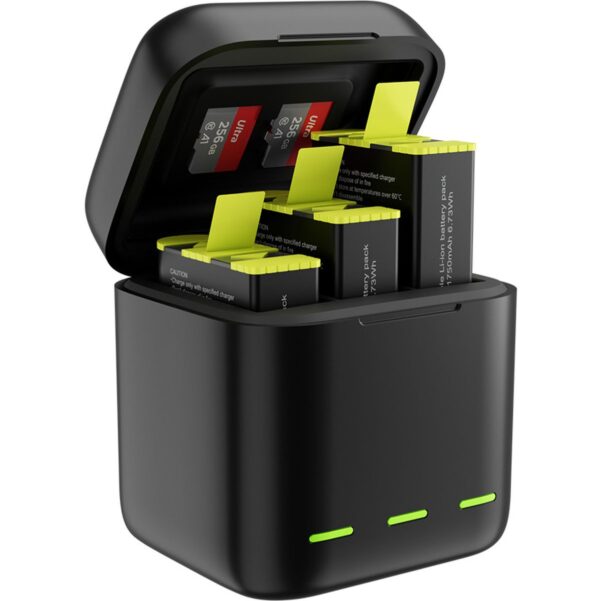 Telesin Triple Battery Charger Box +3x accu GoPro 9/10/11/12