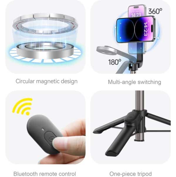 Telesin Selfie Stick Statief magnetisch met Magsafe & remote