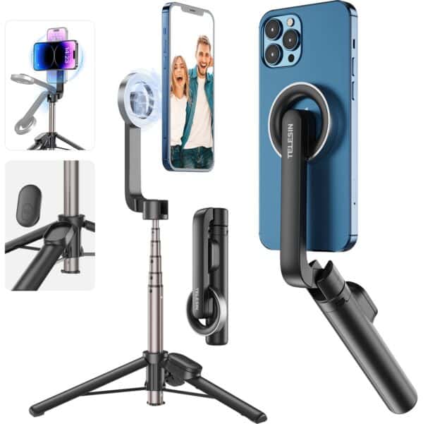 Telesin Selfie Stick Statief magnetisch met Magsafe & remote