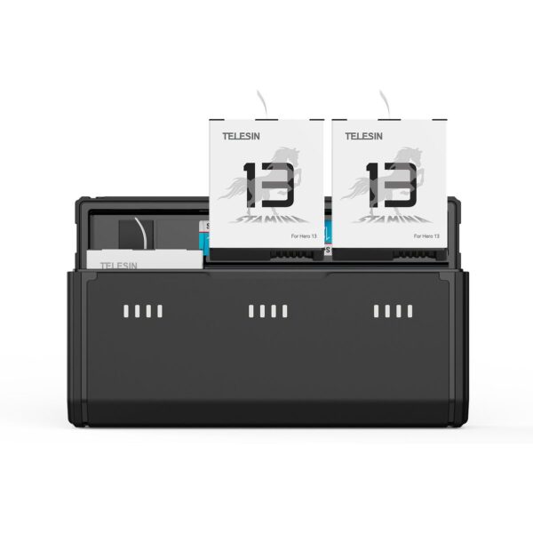 Telesin Pocket Oplaadbox + 2x Stamina accu voor GoPro 13
