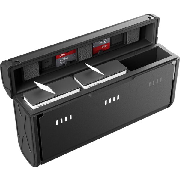 Telesin Pocket Oplaadbox + 2x accu voor GoPro 9/10/11/12