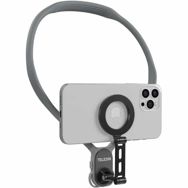 Telesin MagSafe Smartphone Neck Mount - Extra Groot - Grijs