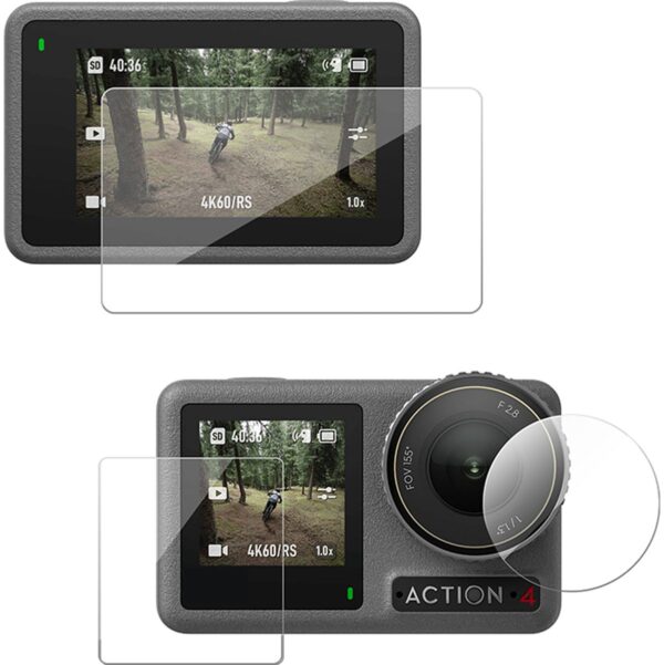 Telesin Screenprotector-set Glas DJI Action 3/4 - Extra Dun