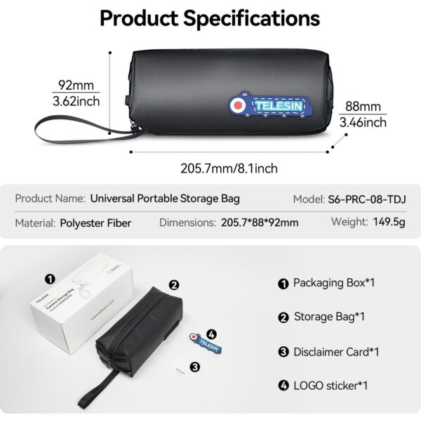 Telesin Opbergtas voor DJI Pocket 3
