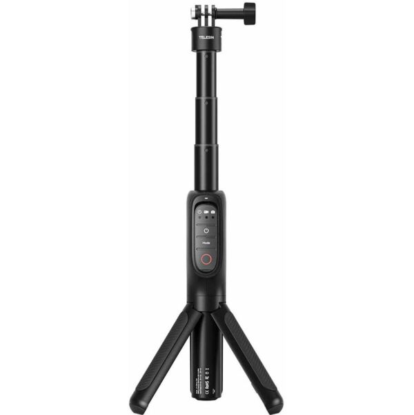 Telesin Powerbank Selfie Stick Statief met Remote voor GoPro