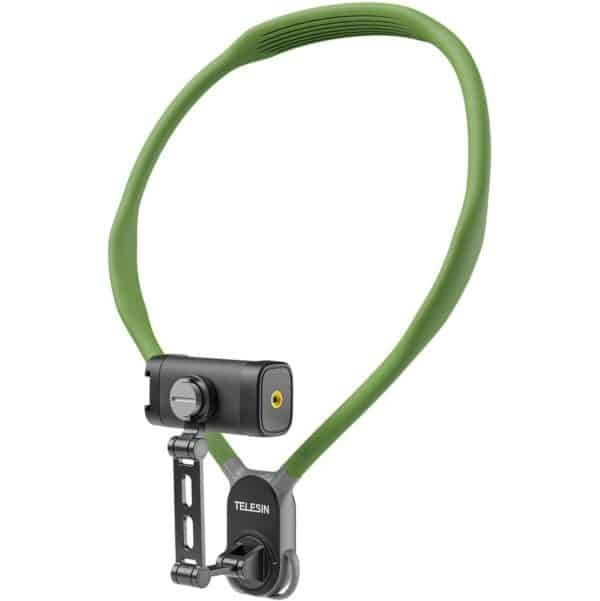 Telesin Smartphone Neck Mount met metalen klem - Groen