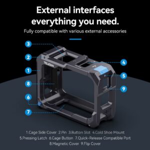 Telesin Metalen behuizing GoPro Hero 13 (magnetisch opladen)