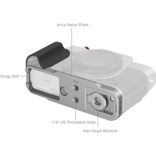 SmallRig 5664 L-Shaped Mount Plate w/ Silicone Handle For...
