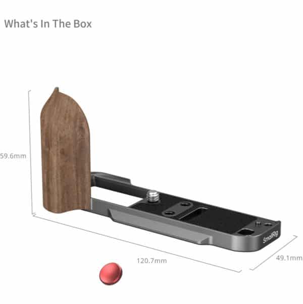 SmallRig 5668 L-Shaped Mount Plate w/ Wooden Handle Fujif...