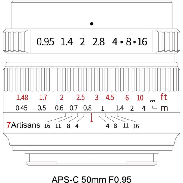 7Artisans 50mm f/0.95 Fuji X-Mount | APS-C Black