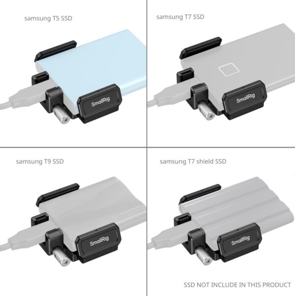 SmallRig 3272B SSD Clamp For Cage BMD Cinema Camera 6K w/ Samsung T5 / T7 / T9