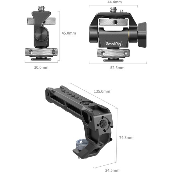 SmallRig 5322 Top Handle w/ Monitor Support Kit (Compatible w/ Cold Shoe)