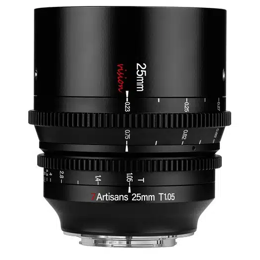 7Artisans 25mm T1.05 Sony E-Mount | Cine APS-C | Black