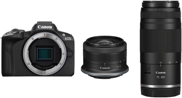 Canon EOS R50 Black + RF-S 18-45mm + RF 75-300mm - Afbeelding 3