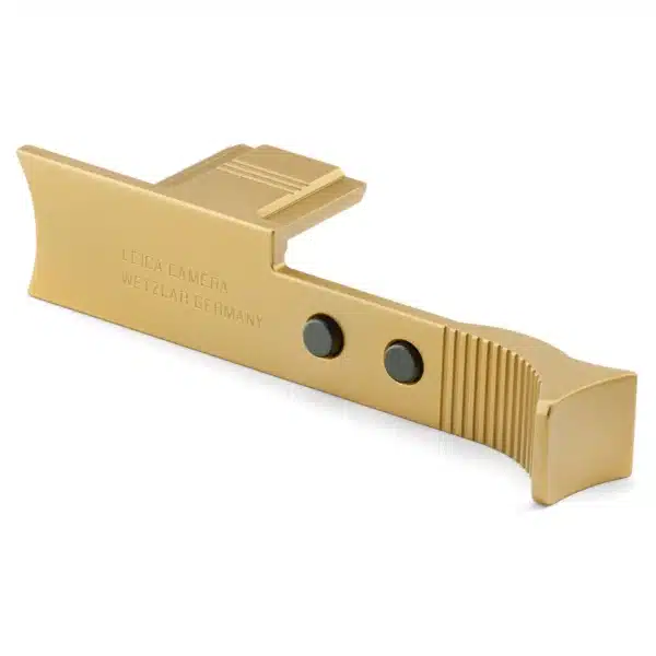 Leica Thumb support Q3, brass, blasted finish