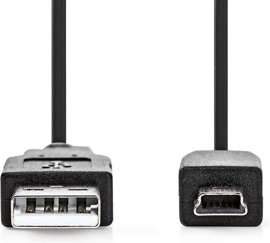 Nedis USB-Cable USB 2.0 USB-A Male USB Mini-B 5-PINS Male 480 Mbps 1 M