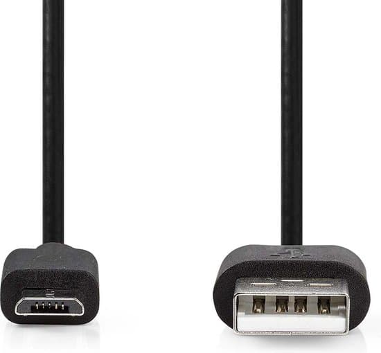 Nedis USB-Cable USB 2.0 USB-A M USB Micro-B M 10 W 480 Mbps Nickel 1.00m PVC