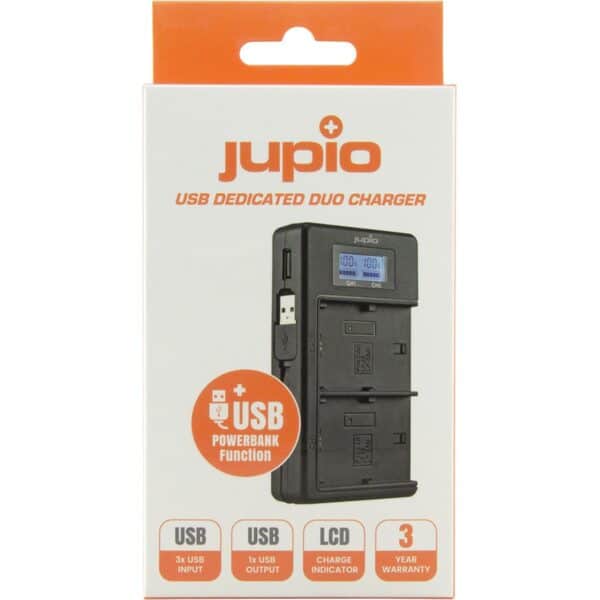 Jupio USB Deticated Duo Charger LCD for Canon LP-E6