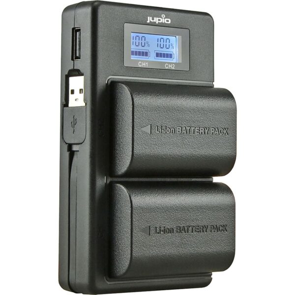 Jupio USB Deticated Duo Charger LCD for Canon LP-E6