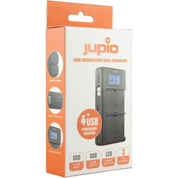 Jupio USB Deticated Duo Charger LCD for Canon LP-E12