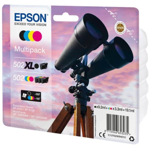 Epson Multipack 4-COLOURS 502 XL Black/Std CMY