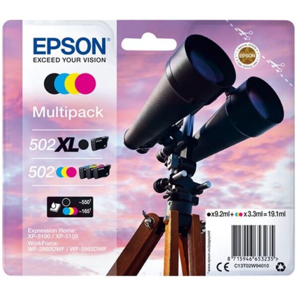 Epson Multipack 4-COLOURS 502 XL Black/Std CMY