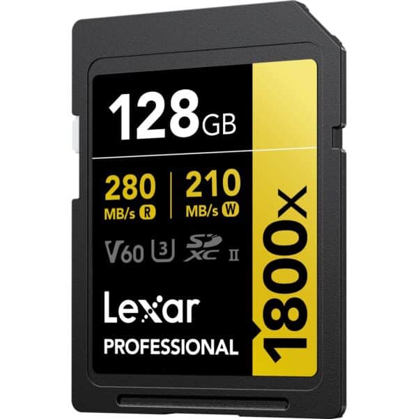 Lexar SDXC 128GB 1800X UHS-II V60 GOLD PROF