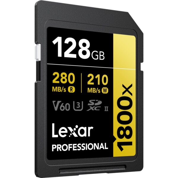 Lexar SDXC 128GB 1800X UHS-II V60 GOLD PROF