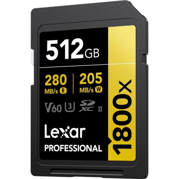 Lexar SDXC 512GB 1800X UHS-II V60 GOLD PROF