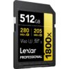 Lexar SDXC 512GB 1800X UHS-II V60 GOLD PROF