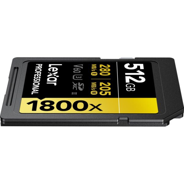 Lexar SDXC 512GB 1800X UHS-II V60 GOLD PROF