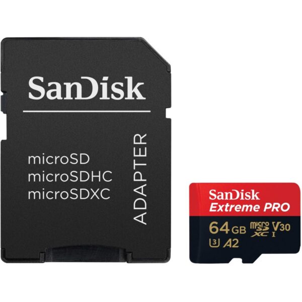 SanDisk Extreme Pro MicroSDXC 64GB 200/90 MB/s+SD Adapter A