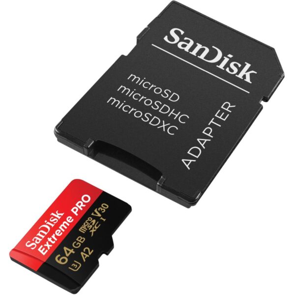 SanDisk Extreme Pro MicroSDXC 64GB 200/90 MB/s+SD Adapter A