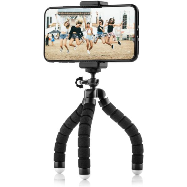 Mojogear flexibel mini tripod zwart met go-pro houder en AB
