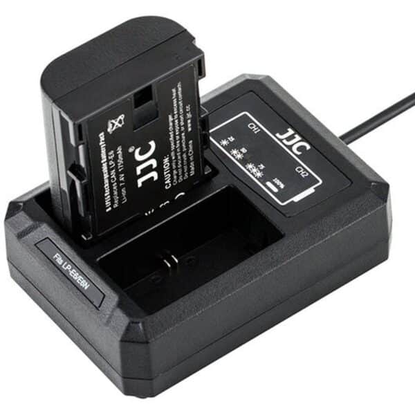 JJC DCH-LPE6 USB Dual Battery Charger (For LP-E6 / LP-E6N)