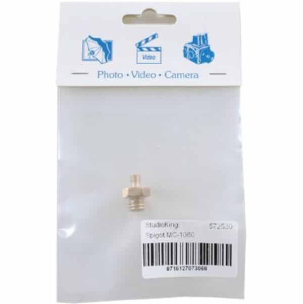 StudioKing Spigot Verloopnippel MC-1060 1/4" Male 3/8" Male