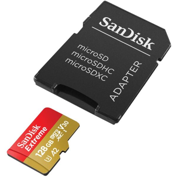 SanDisk Extreme MicroSDXC 128GB+SD Adapter 190MB 90