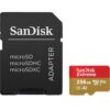 SanDisk Extreme MicroSDXC 256GB+SD Adapter A2 U 190MB 130