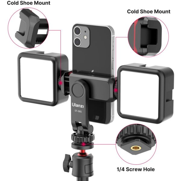 Ulanzi ST-06S Kantelbare Phone Holder w/ Clamp Plastic
