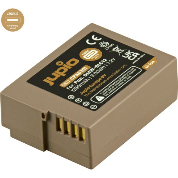 Jupio DMW-BLC12 *ULTRA C* (USB-C input) 1250mAh