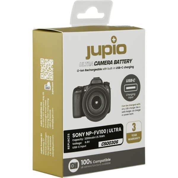 Jupio NP-FV100 *ULTRA C* (USB-C input) 3200mAh