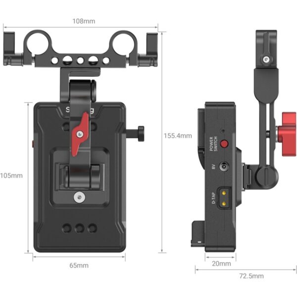 SmallRig 3499B Battery Adapter Plate V-Mount (Basic Versi...