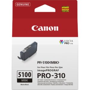 Canon Ink PFI-5100 MBK Eur Matte Black Ink Tan