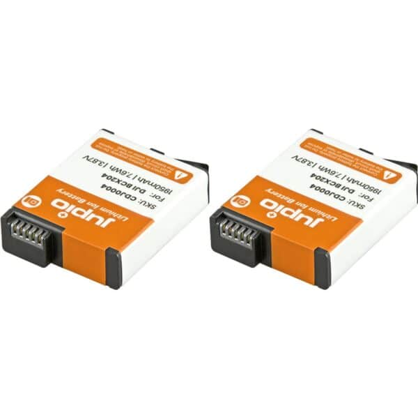 Jupio Value Pack: 2X Battery Osmo Action 3/4/5 Pro 1950mAh + USB Triple Charger