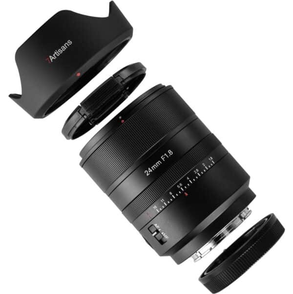 7Artisans AF24mm f/1.8 Sony E Mount DE-Clicked Black