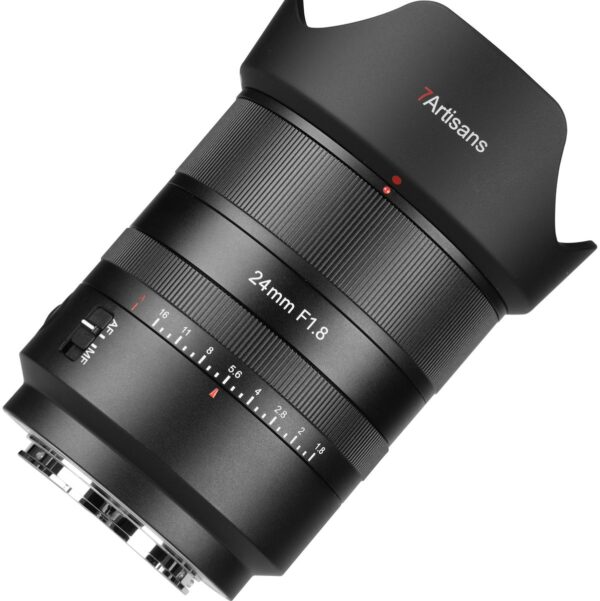 7Artisans AF24mm f/1.8 Sony E Mount DE-Clicked Black